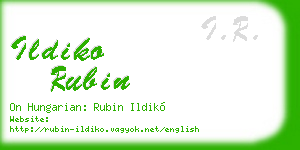 ildiko rubin business card